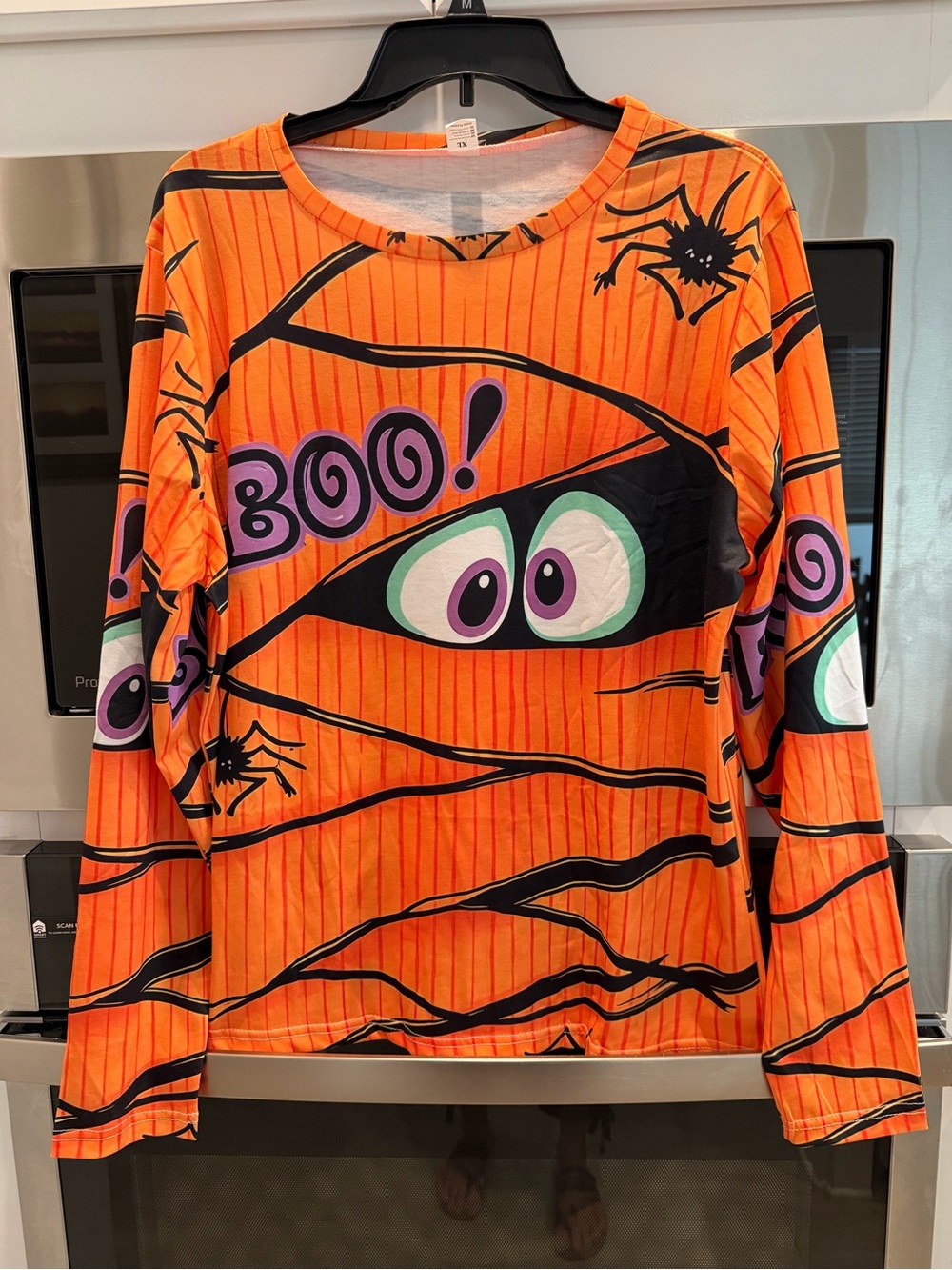 Kids Orange 'Boo!' Halloween Costume Top